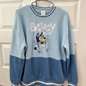 Bluey Portrait Panel Crewneck - BoxLunch Exclusive, size small